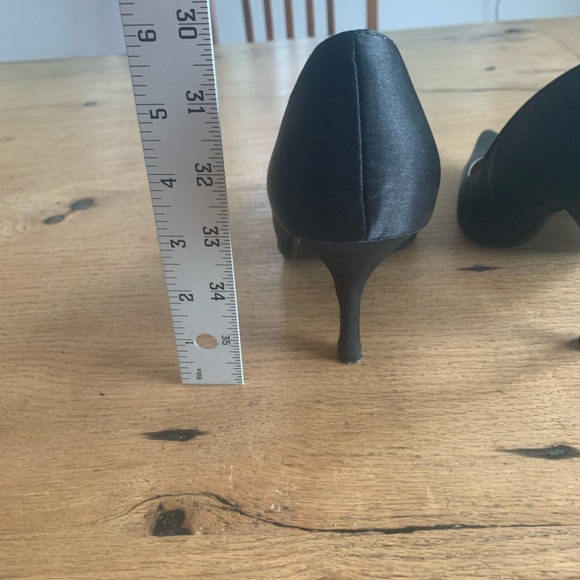 Steve Madden Dazed Black Pointy Heel Pumps Women's 8 1/2 Fabric Leather Prelov - Picture 4 of 8